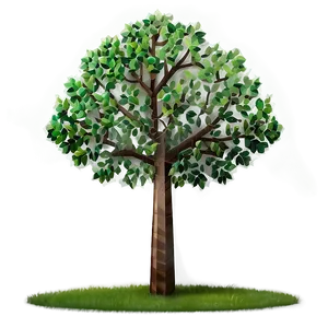 Geometric Tree Elevation PNG 47