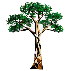 Geometric Tree Elevation PNG Gld68 PNG