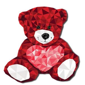 Geometric Valentine Teddy Bear