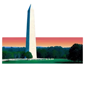 Geometric Washington Monument Abstract Art PNG Sba PNG