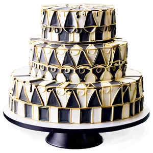 Geometric Wedding Cake PNG 06122024