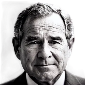 George Bush Headshot PNG 06242024