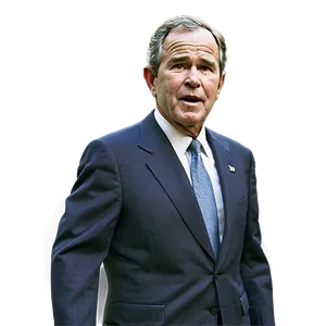 George Bush In Suit PNG 06242024