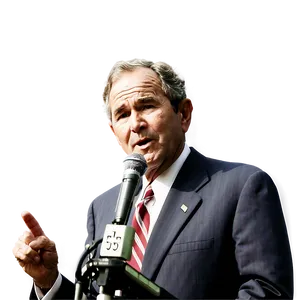 George Bush With Microphone PNG Typ44 PNG