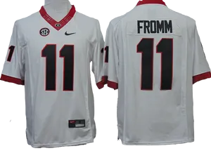 Georgia Bulldogs Number11 Football Jersey PNG