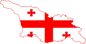 Georgia Mapand Flag PNG image
