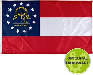 Georgia State Flagwith Optional Hardware Sticker PNG image