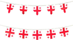 Georgian Flag Bunting Banner