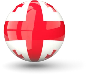 Georgian Flag Sphere3 D Render PNG image