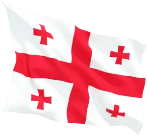 Georgian Flag Waving PNG image