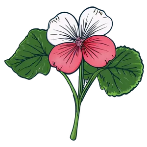 Geranium Flower Sketch PNG Bkp