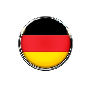 German Flag Button Black Background PNG image