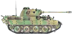 German Panzer Tank Illustration PNG image