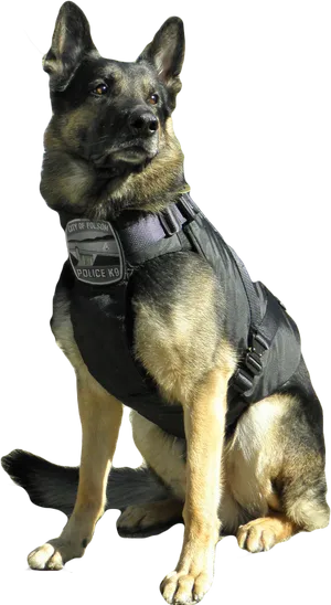 German Shepherd Police K9 Vest PNG image