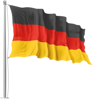 Germany National Flag Waving PNG image