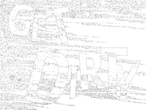 Get Dirty Slogan Graphic PNG image