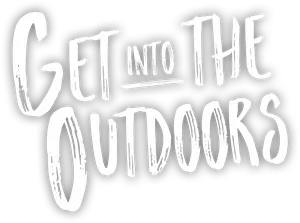 Get Into The Outdoors Text Graphic PNG