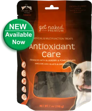 Get Naked Antioxidant Dog Treats Package PNG image