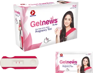 Getnews Pregnancy Test Kit Packaging PNG image