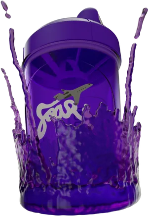 Gfuel Purple Splash Shaker Cup PNG image