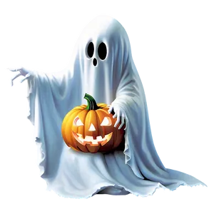 Ghost With Pumpkin PNG Ysj99
