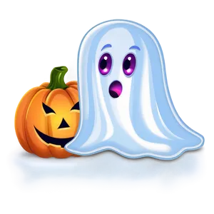 Ghostly Friends Halloween Cartoon Png Owb94 PNG image