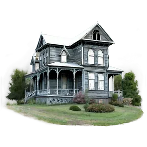 Ghostly Haunted Estate PNG 05242024