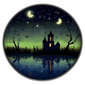 Ghostly Night Background PNG Hwv95 PNG