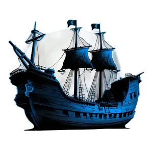 Ghostly Shipwreck Silhouette Png 06212024 PNG image