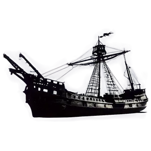 Ghostly Shipwreck Silhouette Png Veh PNG image