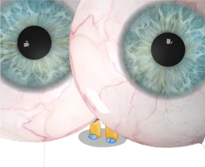 Giant Eyes Art Installation PNG image