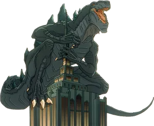 Giant_ Monster_ Attack_ Skyscraper PNG image