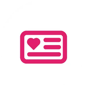 Gift Card Icon Pinkand White PNG