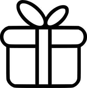 Gift Icon Simple Outline PNG image