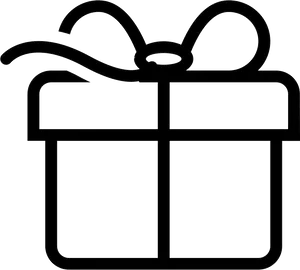 Gift Icon Simple Outline PNG