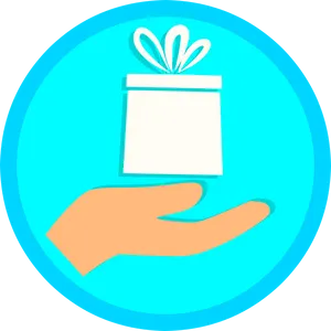 Gift Iconon Hand PNG image