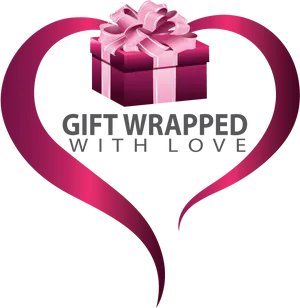 Gift Wrapped With Love Graphic PNG image