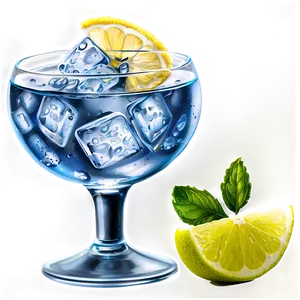 Gin And Tonic Glass Png 48 PNG image