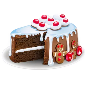 Gingerbread Cake, Slice PNG 06132024