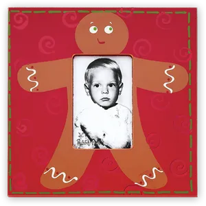 Gingerbread Frame Child Portrait PNG image
