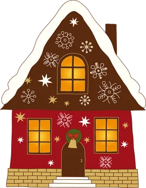 Gingerbread House Clipart PNG image