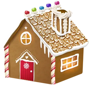 Gingerbread House Clipart PNG image