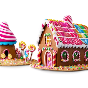 Gingerbread House In Candy Land Png Mdi56 PNG image