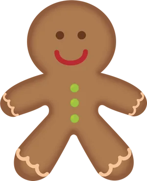 Gingerbread Man Clipart PNG image