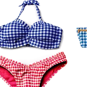 Gingham Bikini Top PNG 97
