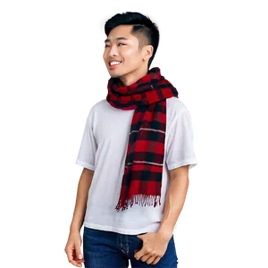Gingham Red Scarf PNG 96