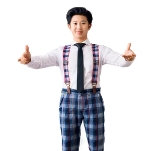 Gingham Suspenders PNG 7