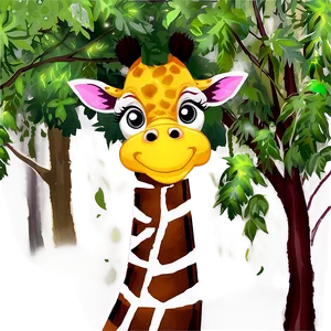Giraffe Amongst The Trees PNG Rqy PNG