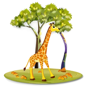 Giraffe Amongst The Trees Png Xyc PNG image