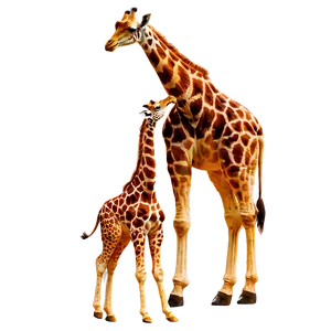 Giraffe Duo In Nature PNG 41